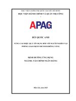 Nâng cao hiệu quả tín dụng Đối với người nghèo tại phòng giao dịch nhcsxh krông năng