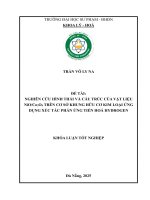 Nghiên cứu hình thái và cấu trúc của vật liệu nioco3o4 trên cơ sở khung hữu cơ kim loại Ứng dụng xúc tác phản Ứng tiến hoá hydrogen