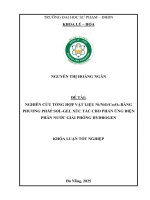 Nghiên cứu tổng hợp vật liệu ni nio co3o4 bằng phương pháp sol gel xúc tác cho phản Ứng Điện phân nước giải phóng hydrogen