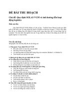 Bài thu hoạch chuyên Đề 1