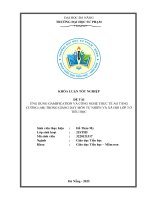 Ứng dụng gamification và công nghệ thực tế Ảo tăng cường (ar) trong giảng dạy môn tự nhiên và xã hội lớp 3 Ở tiểu học