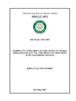 Nghiên cứu tổng hợp vật liệu ni nio từ nickel imidazole Để xúc tác cho phản Ứng Điện phân nước giải phóng oxygen