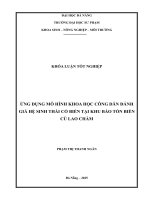 Ứng dụng mô hình khoa học công dân Đánh giá hệ sinh thái cỏ biển tại khu bảo tồn biển cù lao chàm