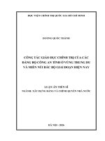 Công tác giáo dục chính trị của các Đảng bộ công an tỉnh Ở vùng trung du và miền núi bắc bộ giai Đoạn hiện nay