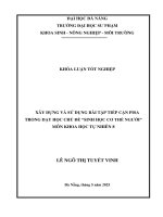 Xây dựng và sử dụng bài tập tiếp cận pisa trong dạy học chủ Đề sinh học cơ thể người môn khoa học tự nhiên 8