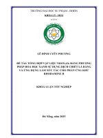 Tổng hợp vật liệu nio fe3o4 bằng phương pháp hoá học xanh sử dụng dịch chiết lá bàng và Ứng dụng làm xúc tác cho phản Ứng khử rhodamine b