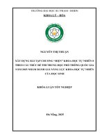 Xây dựng bài tập chương Điện khoa học tự nhiên 8 theo cấu trúc Đề thi trung học phổ thông quốc gia năm 2025 nhằm Đánh giá năng lực khoa học tự nhiên của học sinh