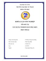 Xây dựng website bán phụ kiện Điện thoại