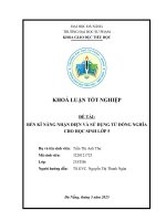 Rèn kĩ năng nhận diện và sử dụng từ Đồng nghĩa cho học sinh lớp 5