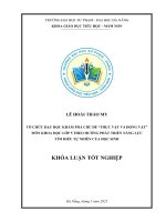 Tổ chức dạy học khám phá chủ Đề thực vật và Động vật môn khoa học lớp 5 theo hướng phát triển năng lực tìm hiểu tự nhiên của học sinh