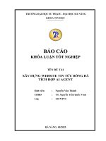 Xây dựng website tin tức bóng Đá tích hợp ai agent