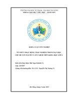 Tổ chức hoạt Động trải nghiệm trong dạy học chủ Đề con người và sức khoẻ môn khoa học lớp 4