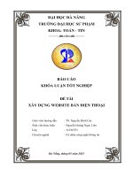 Xây dựng website bán Điện thoại