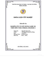 Nghiên cứu xây dựng game 3d trên nền tảng unreal enginer 5