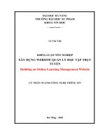 Xây dựng website quản lý học tập trực tuyến building an online learning management website