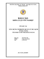 Xây dựng website quản lý du lịch tp Đà nẵng tích hợp ai hỗ trợ khách hàng