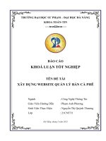 Xây dựng website quản lý bán cà phê