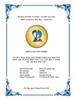 Tổ chức hoạt Động trải nghiệm trong dạy học môn tiếng việt Để phát triển năng lực giao tiếp và hợp tác cho học sinh lớp 3