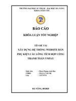 Xây dựng hệ thống website bán phụ kiện cầu lông tích hợp cổng thanh toán vnpay