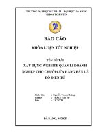 Xây dựng website quản lí doanh nghiệp cho chuỗi cửa hàng bán lẻ Đồ Điện tử