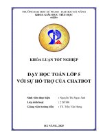 Dạy học toán lớp 5 với sự hỗ trợ của chatbot
