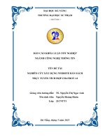 Nghiên cứu xây dựng website bán sách trực tuyến tích hợp chatbot ai