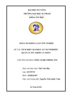 Tích hợp chatbot ai vào website quản lý sức khỏe cá nhân