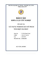 Xây dựng website bán mỹ phẩm tích hợp chatbot