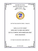 Kiểm thử tự Động hệ thống quản lý phòng thí nghiệm hóa học bằng selenium