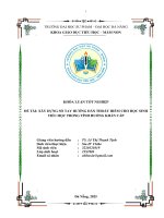 Xây dựng sổ tay hướng dẫn thoát hiểm cho học sinh tiểu học trong tình huống khẩn cấp