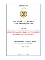 Research and development of an ai based churn prediction system for the telecom sector with integrated web based interface
