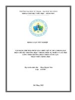Vận dụng phương pháp sáu chiếc mũ tư duy trong dạy học chủ Đề trường học trong môn tự nhiên và xã hội lớp 3 theo hướng phát triển năng lực nhận thức khoa học