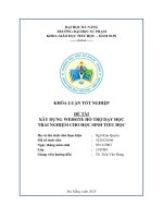 Xây dựng website hỗ trợ dạy học trải nghiệm cho học sinh tiểu học