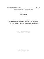 Nghiên cứu sự biển Đổi Độ lọc cầu thận và các yếu tố liên quan Ở người sau hiến thận