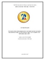 Ứng dụng phần mềm formative vào thiết kế bài tập kiểm tra Đánh giá trực tuyến chủ Đề thực vật và Động vật môn khoa học lớp 5