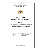 Xây dựng Ứng dụng to do list trên nền tảng android