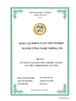 Xây dựng Ứng dụng nhắc nhở học tập, bài tập trên android bằng flutter