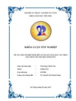 Một số biện pháp rèn luyện kĩ năng Đặt câu theo mục Đích nói cho học sinh lớp 3