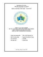 Giáo dục giới tính trong hoạt Động trải nghiệm cho học sinh lớp 4 tiếp cận qua tình huống giáo dục