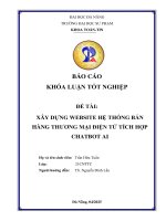 Xây dựng website hệ thống bán hàng thương mại Điện tử tích hợp chatbot ai