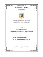 Xây dựng website Đặt tour du lịch lào tích hợp chatbot ai