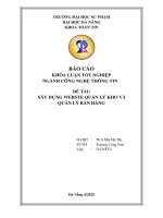 Xây dựng webste quản lý kho và quản lý bán hàng