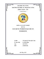 Xây dựng website Đặt Đồ Ăn foodzone