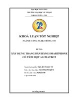 Xây dựng trang bán hàng smartphone có tích hợp ai chatbot