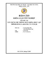 Xây dựng hệ thống bán khóa học lập trình bằng laravel và vue js