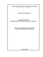 Tóm tắt (tiếng anh) chính sách Đối với khu vực kinh tế phi chính thức Ở việt nam