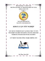 Xây dựng website bán tạp hoá trực tuyến tích hợp chatbot building online grocery website integrated with chatbot