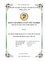 Xây dựng website quản lý và Đặt Đồ Ăn nhanh tích hợp hệ thống gợi Ý món Ăn