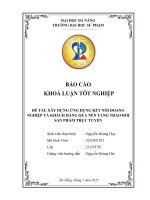 Xây dựng Ứng dụng kết nối doang nghiệp và khách hàng qua nền tảng trao Đổi sản phẩm trực tuyến