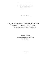 Sự Đa Dạng Hình Thái Và Di Truyền Một Số Loài Cá Linh Ở Vùng Đồng Bằng Sông Cửu Long